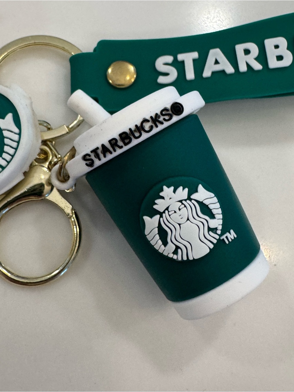 Starbucks Green Cup Logo Keychain/Bag Charm - Picture 4 of 4